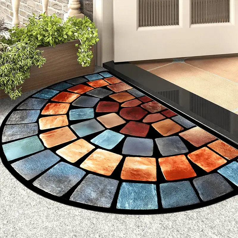 Luxurious Velvet StoneMosaic Door Mat Brooklyn & Birch
