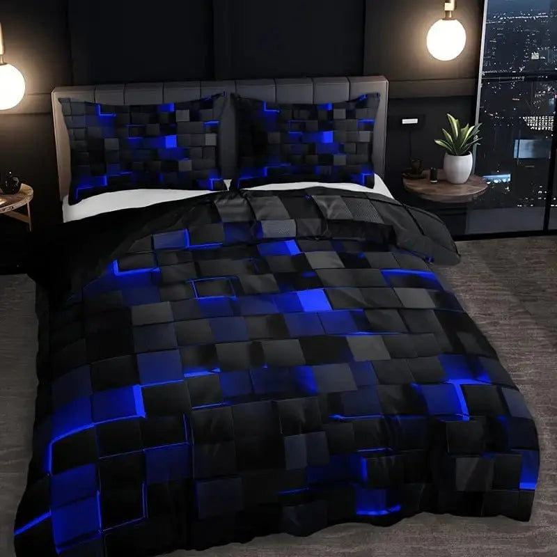 Scandinavian-Inspired Nordic Grid Duvet Cover Set for a Stylish Bedroom Makeover Brooklyn & Birch