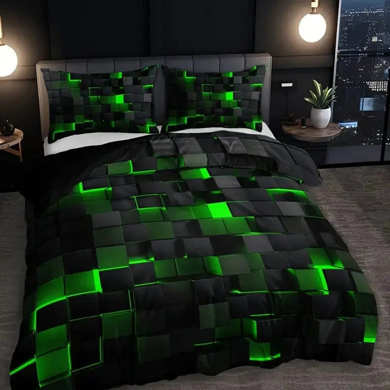Scandinavian-Inspired Nordic Grid Duvet Cover Set for a Stylish Bedroom Makeover Brooklyn & Birch
