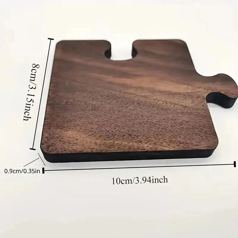 Elegant Walnut Puzzle Coasters by TerraWood Brooklyn & Birch
