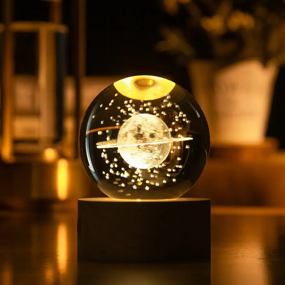 Galaxy Luminous Crystal Ball Desk Lamp | Mesmerizing LED Night Light for Home & Office