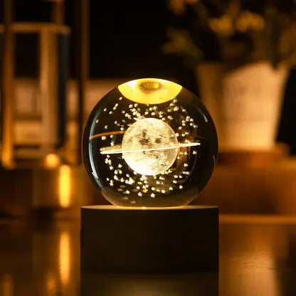 Galaxy Luminous Crystal Ball Desk Lamp | Mesmerizing LED Night Light for Home & Office