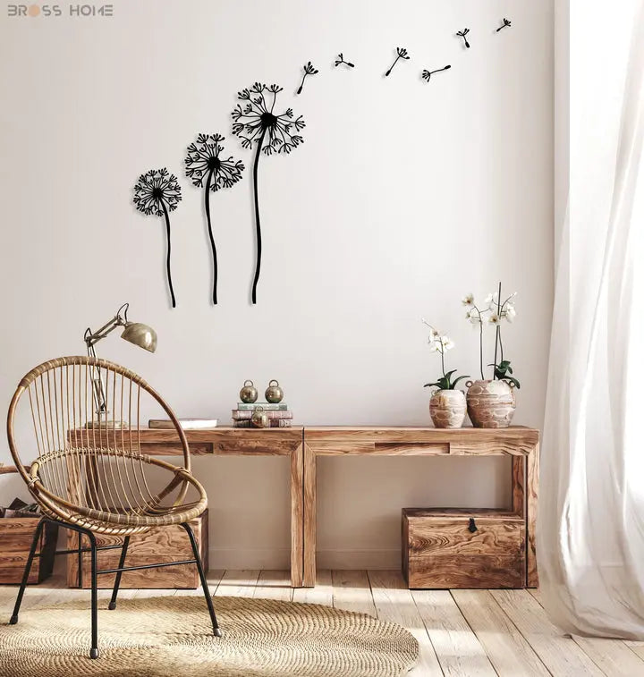 Dandelion Metal Wall Art Bross Home