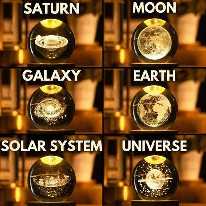 Galaxy Luminous Crystal Ball Desk Lamp | Mesmerizing LED Night Light for Home & Office