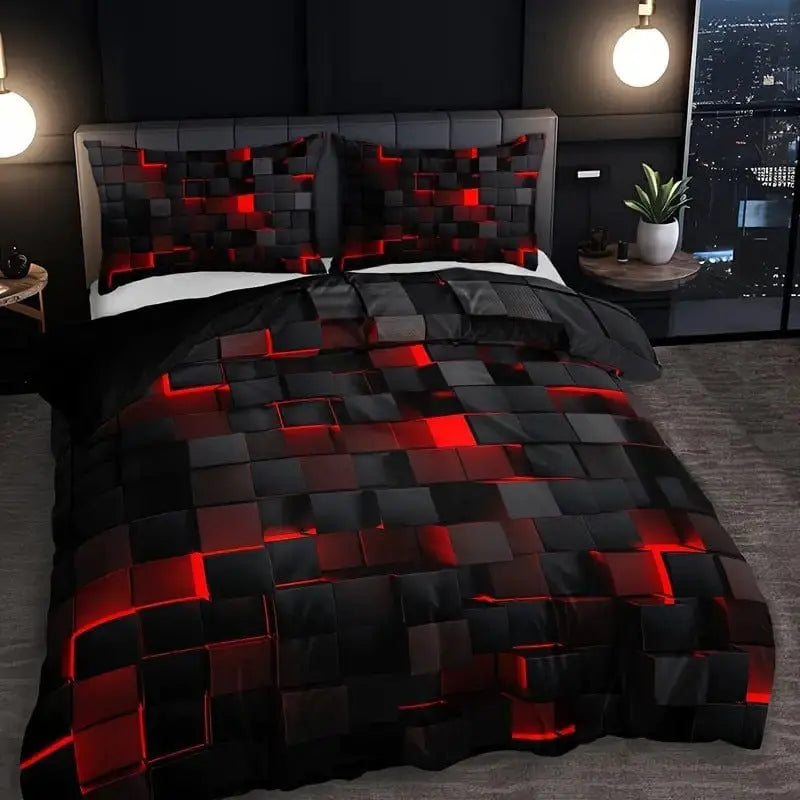 Scandinavian-Inspired Nordic Grid Duvet Cover Set for a Stylish Bedroom Makeover Brooklyn & Birch