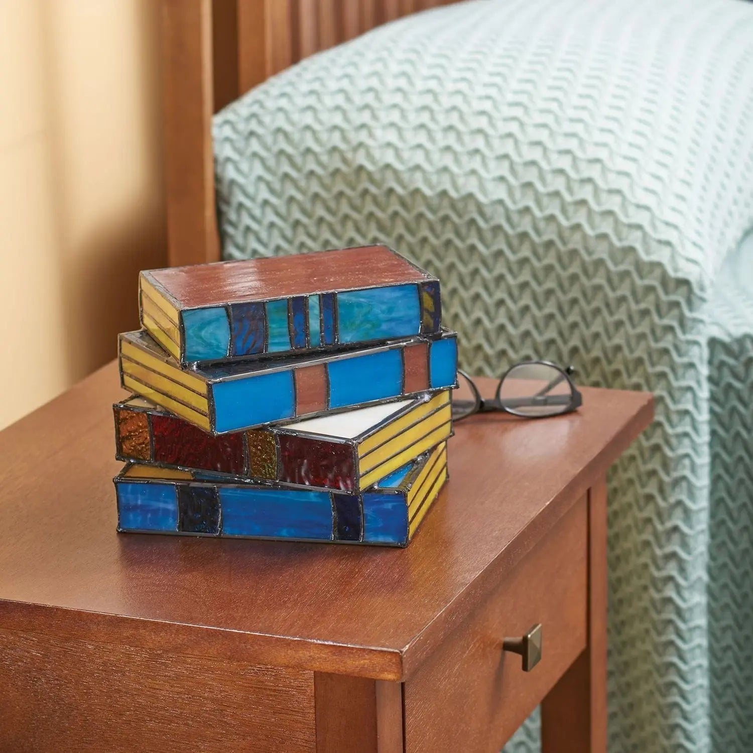 Enchanting Stained Glass Book Lamp by GlowTale Brooklyn & Birch