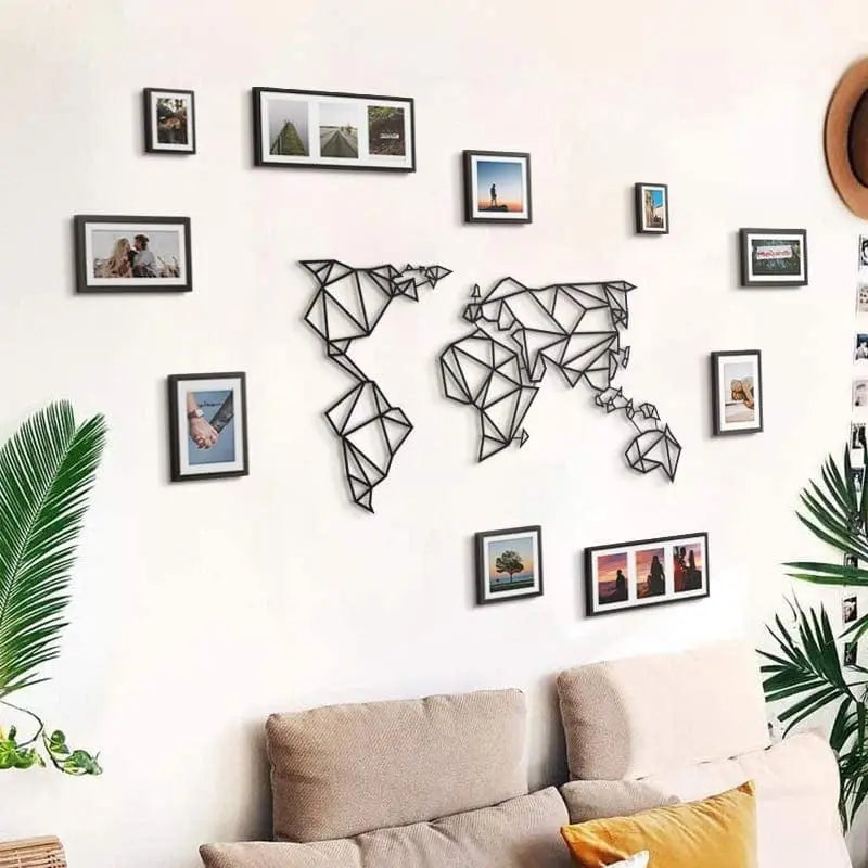 Adventure Awaits: Stunning Metal World Map for Travel Enthusiasts Brooklyn & Birch
