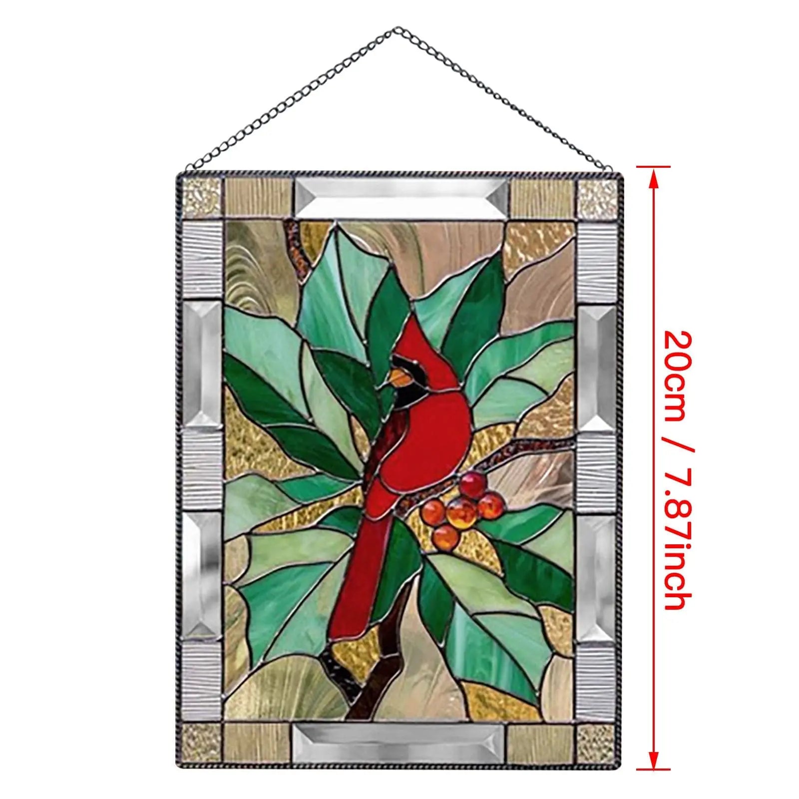 Enchanting GardenGlow Stained Glass Bird Art Panel Brooklyn & Birch