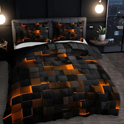 Scandinavian-Inspired Nordic Grid Duvet Cover Set for a Stylish Bedroom Makeover Brooklyn & Birch