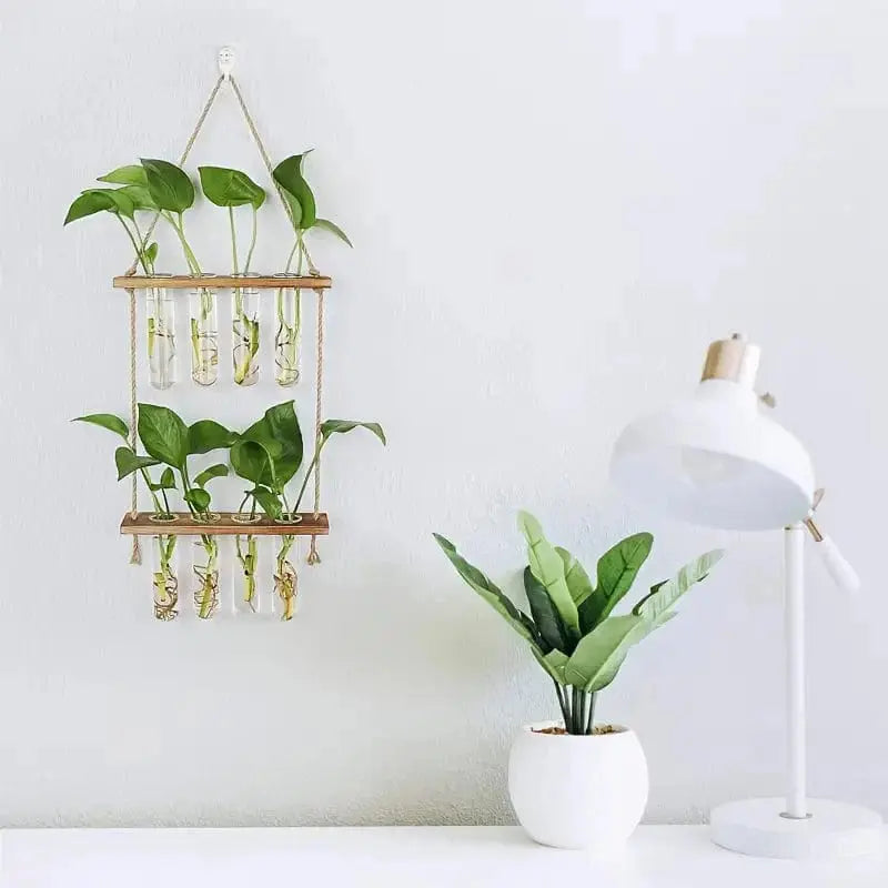 Elegant Nordic Wood and Glass Wall Vase for Stylish Decor Brooklyn & Birch