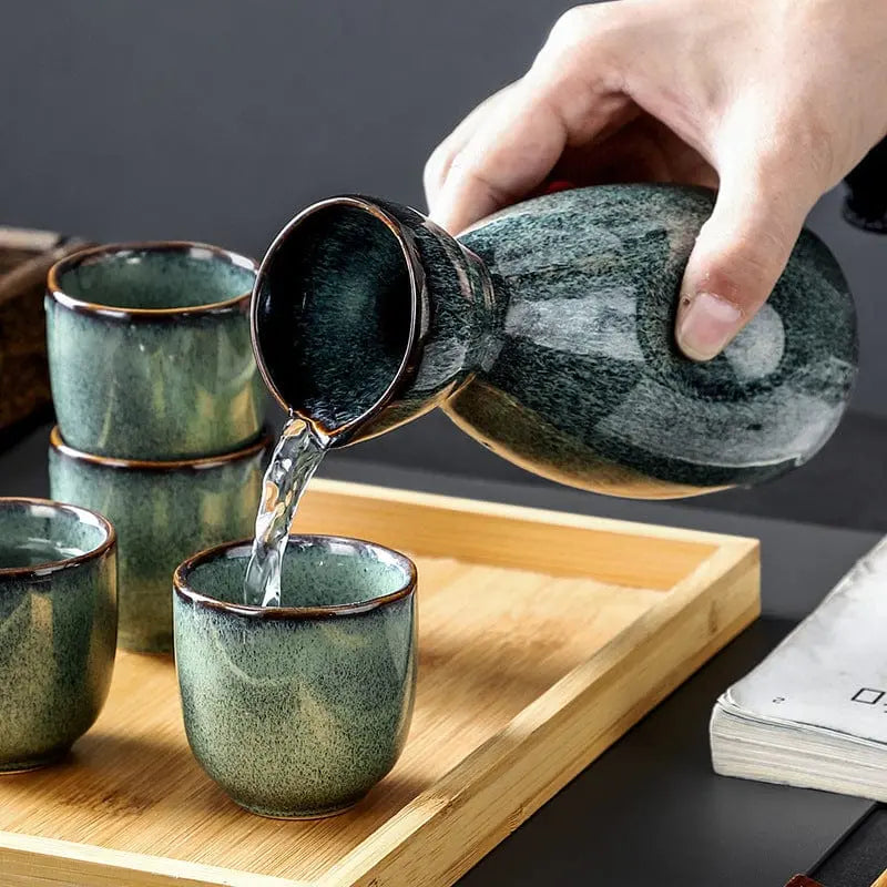 Elegant Serene Mist Japanese Sake Set for Memorable Gatherings Brooklyn & Birch