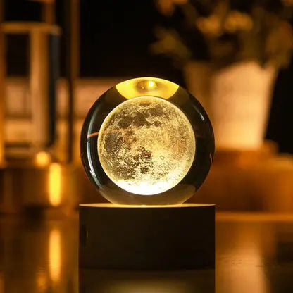 Galaxy Luminous Crystal Ball Desk Lamp | Mesmerizing LED Night Light for Home & Office