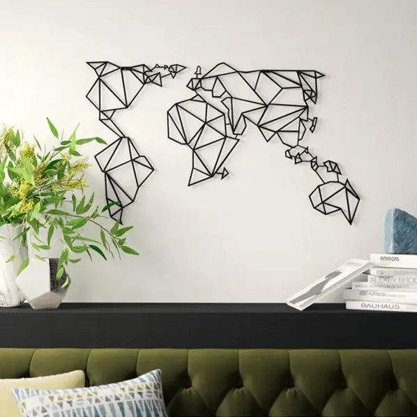 Adventure Awaits: Stunning Metal World Map for Travel Enthusiasts Brooklyn & Birch