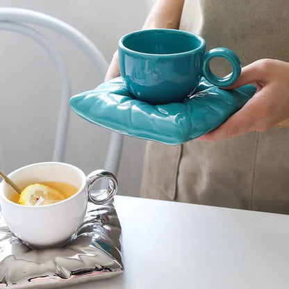 Charming Pillow Design Cup & Saucer Set Brooklyn & Birch