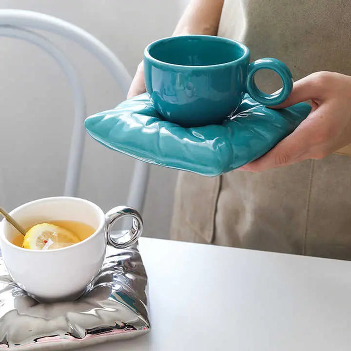 Charming Pillow Design Cup & Saucer Set Brooklyn & Birch