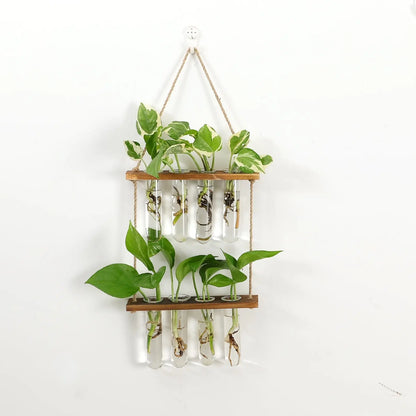 Elegant Nordic Wood and Glass Wall Vase for Stylish Decor Brooklyn & Birch
