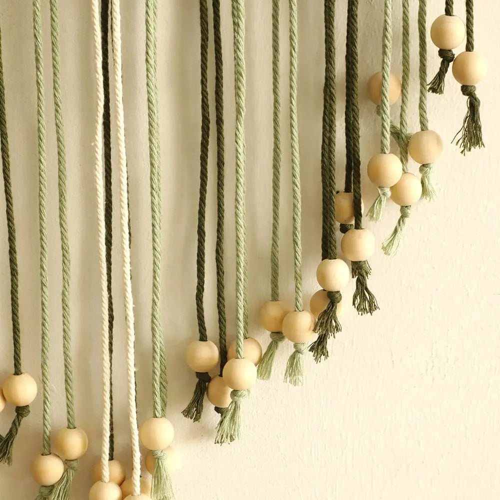 Chic Handcrafted Bohemian Leaf Macrame Wall Art Brooklyn & Birch