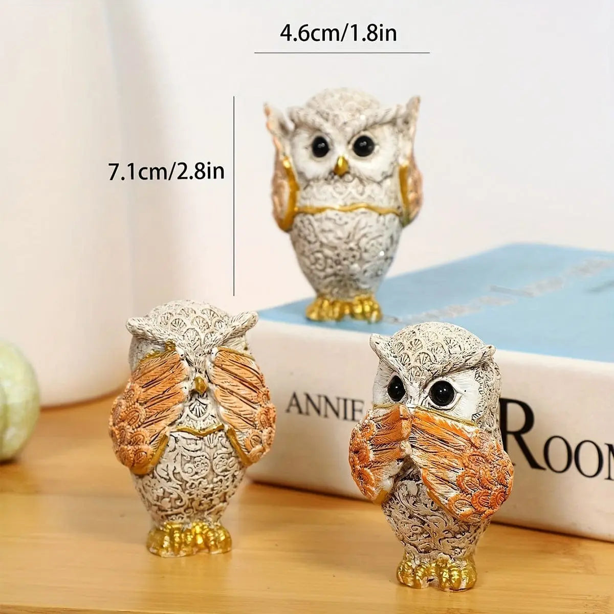 Charming Trio of Wise Owl Figurines Brooklyn & Birch