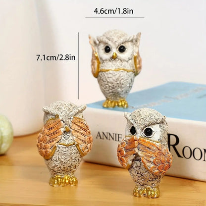 Charming Trio of Wise Owl Figurines Brooklyn & Birch