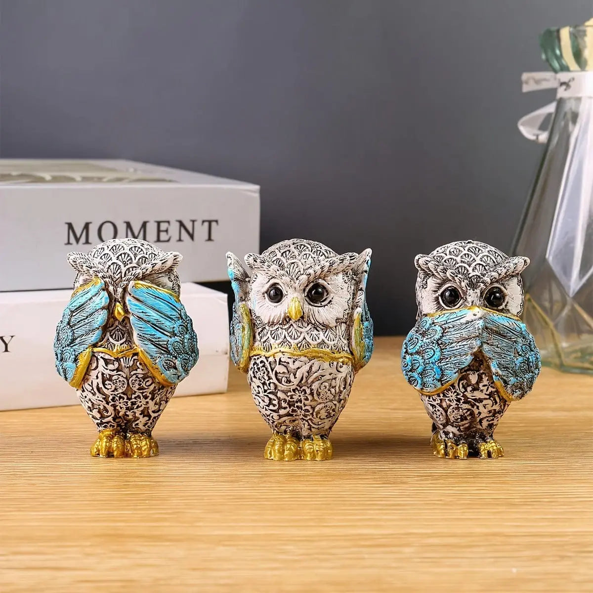 Charming Trio of Wise Owl Figurines Brooklyn & Birch