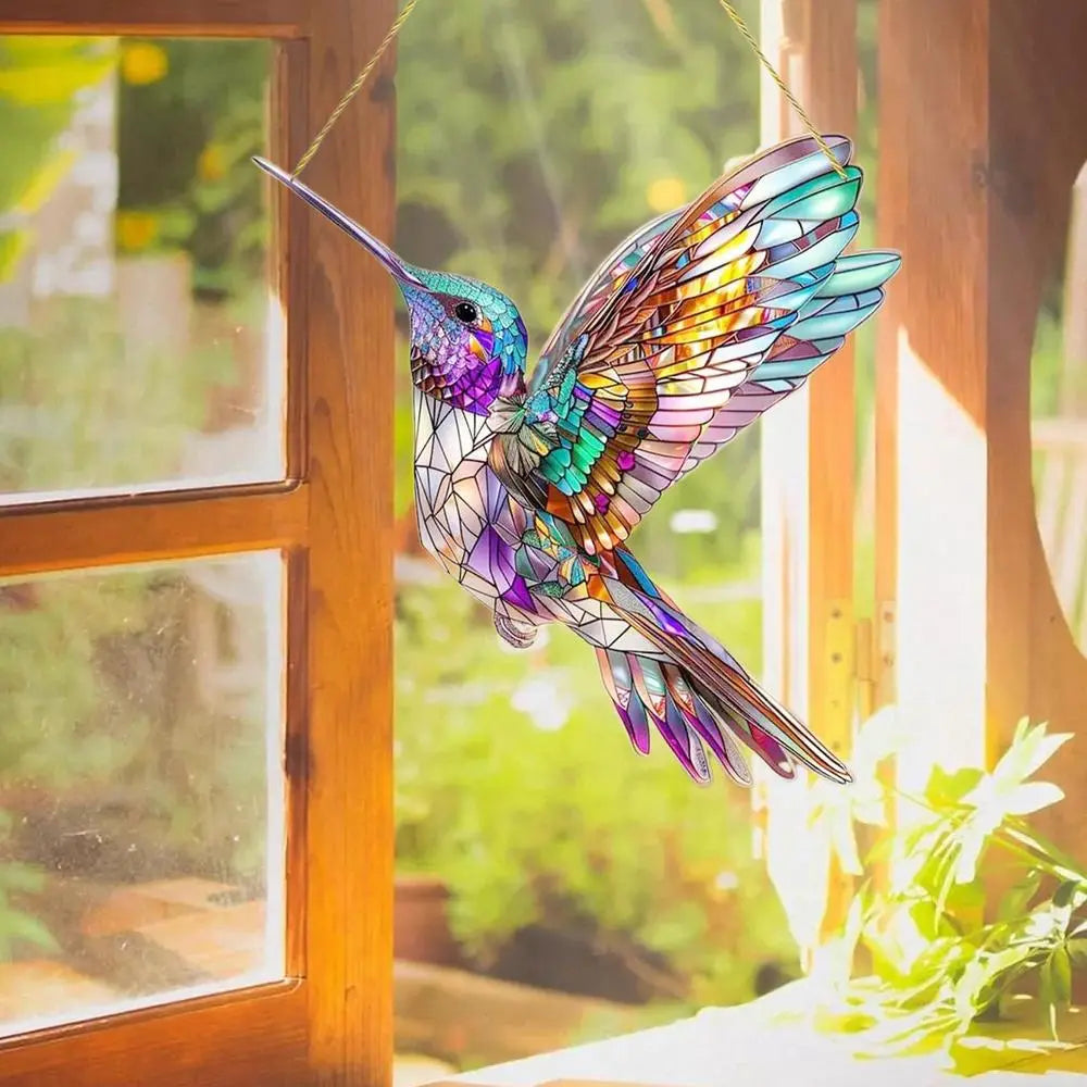 Beautiful Hummingbird Stained Glass Sun Catcher for Your Home Brooklyn & Birch