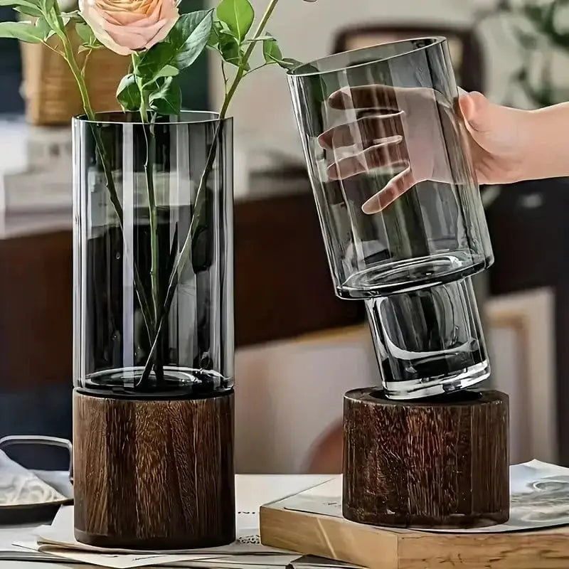 Elegance in Hydroponics: PureBloom Glass Vase Brooklyn & Birch