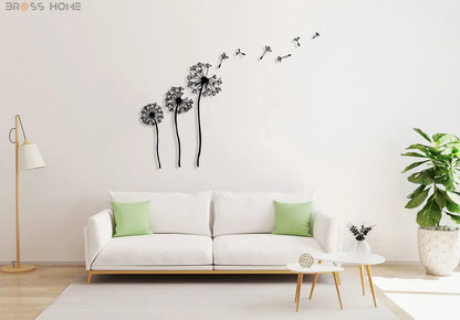 Dandelion Metal Wall Art Bross Home