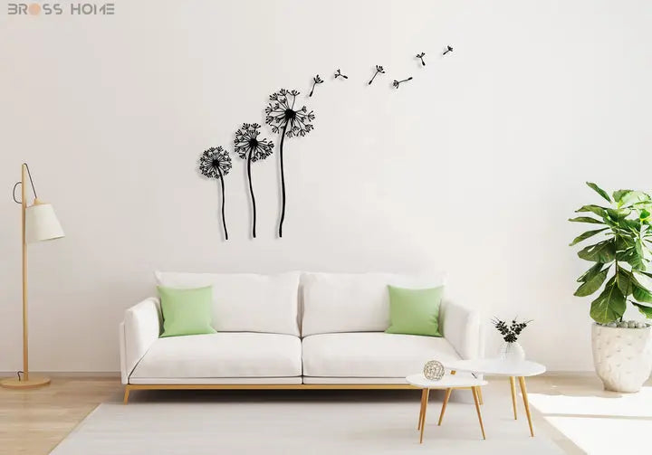 Dandelion Metal Wall Art Bross Home