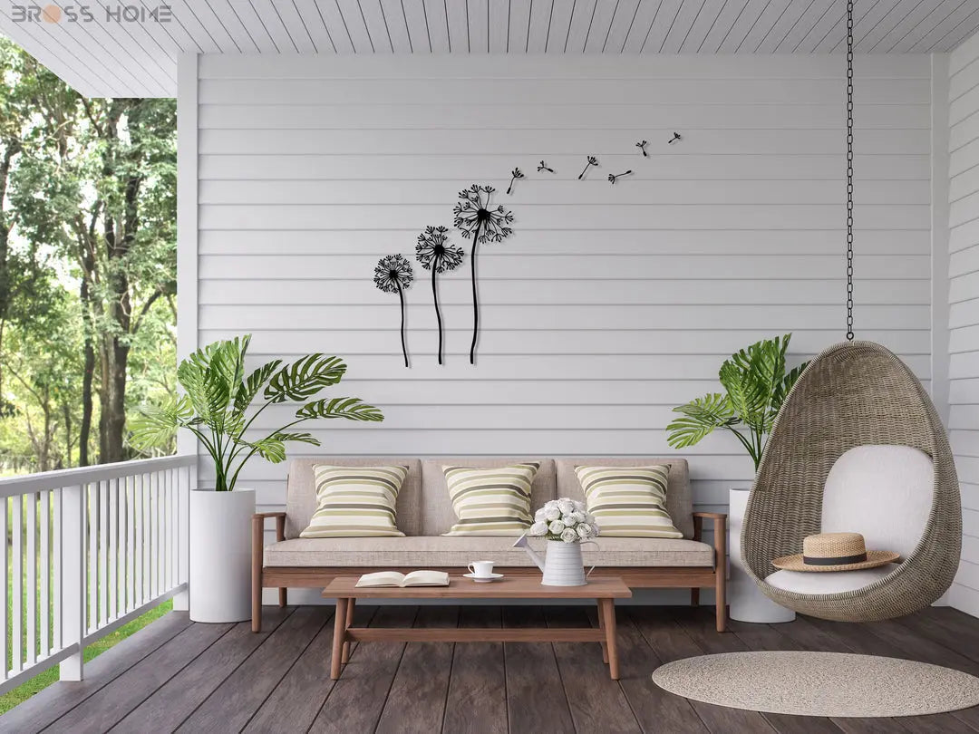 Dandelion Metal Wall Art Bross Home