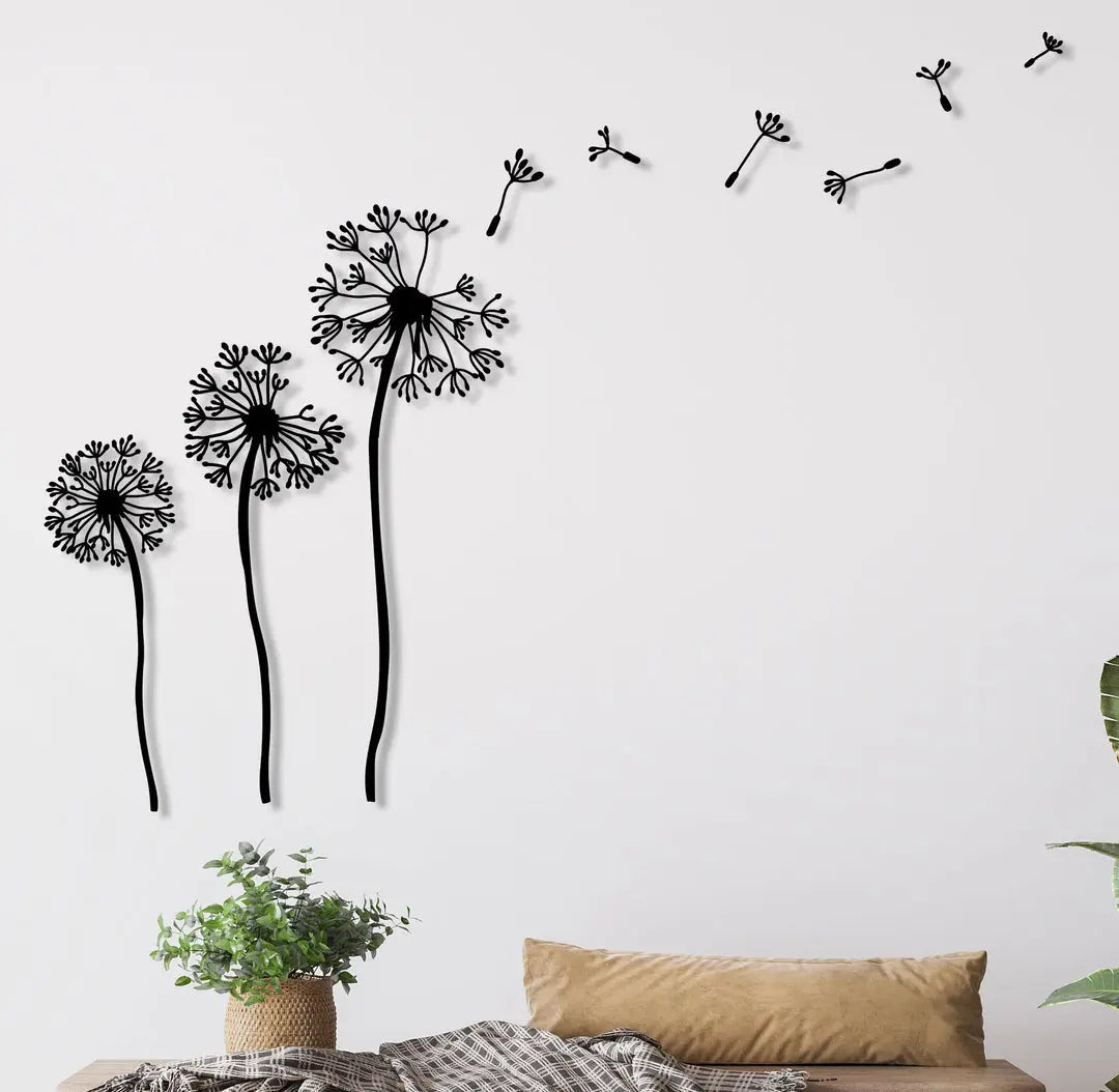 Dandelion Metal Wall Art Bross Home