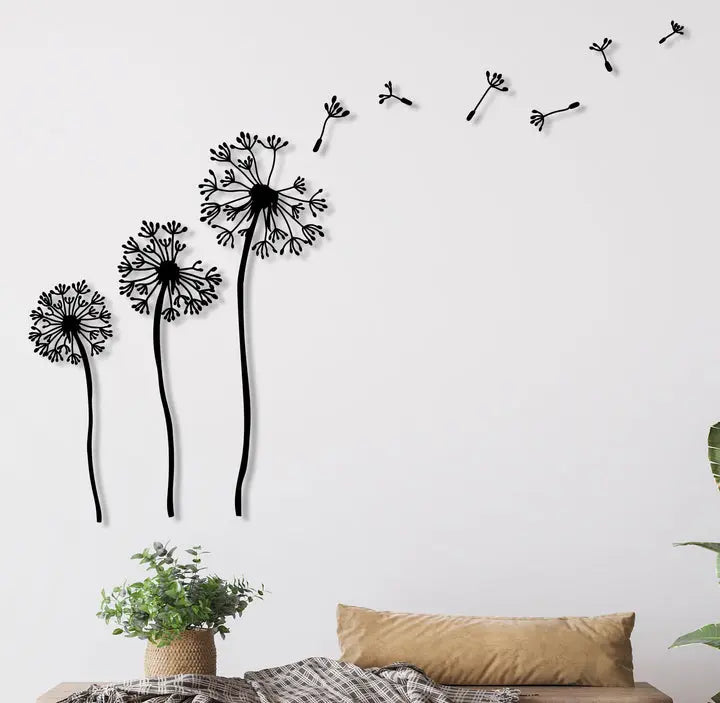 Dandelion Metal Wall Art Bross Home