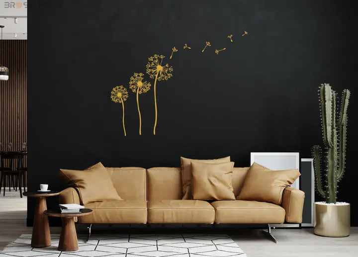 Dandelion Metal Wall Art Bross Home
