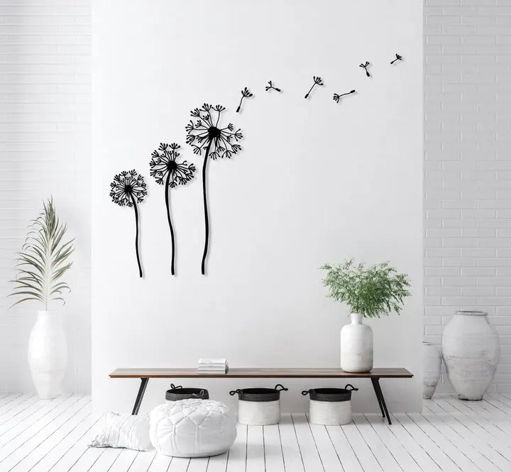 Dandelion Metal Wall Art Bross Home