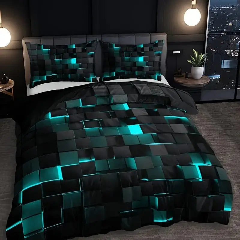 Scandinavian-Inspired Nordic Grid Duvet Cover Set for a Stylish Bedroom Makeover Brooklyn & Birch