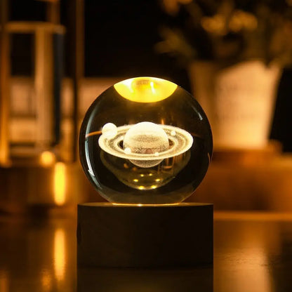 Galaxy Luminous Crystal Ball Desk Lamp | Mesmerizing LED Night Light for Home & Office