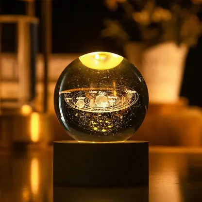 Galaxy Luminous Crystal Ball Desk Lamp | Mesmerizing LED Night Light for Home & Office
