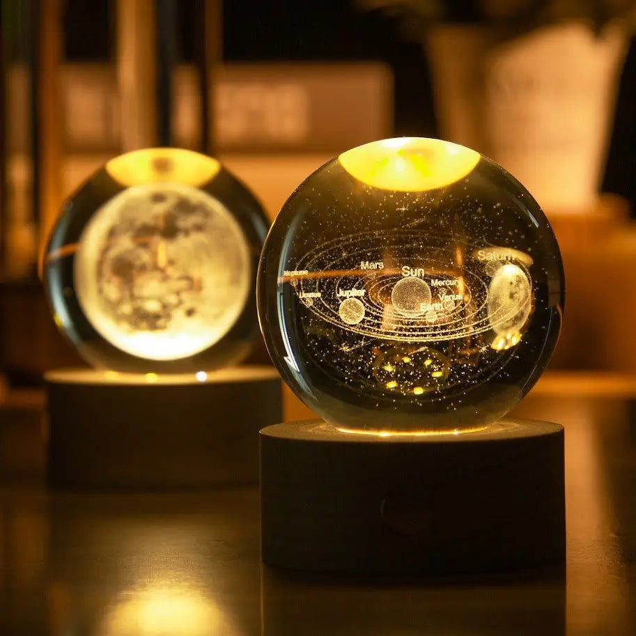 Galaxy Luminous Crystal Ball Desk Lamp | Mesmerizing LED Night Light for Home & Office