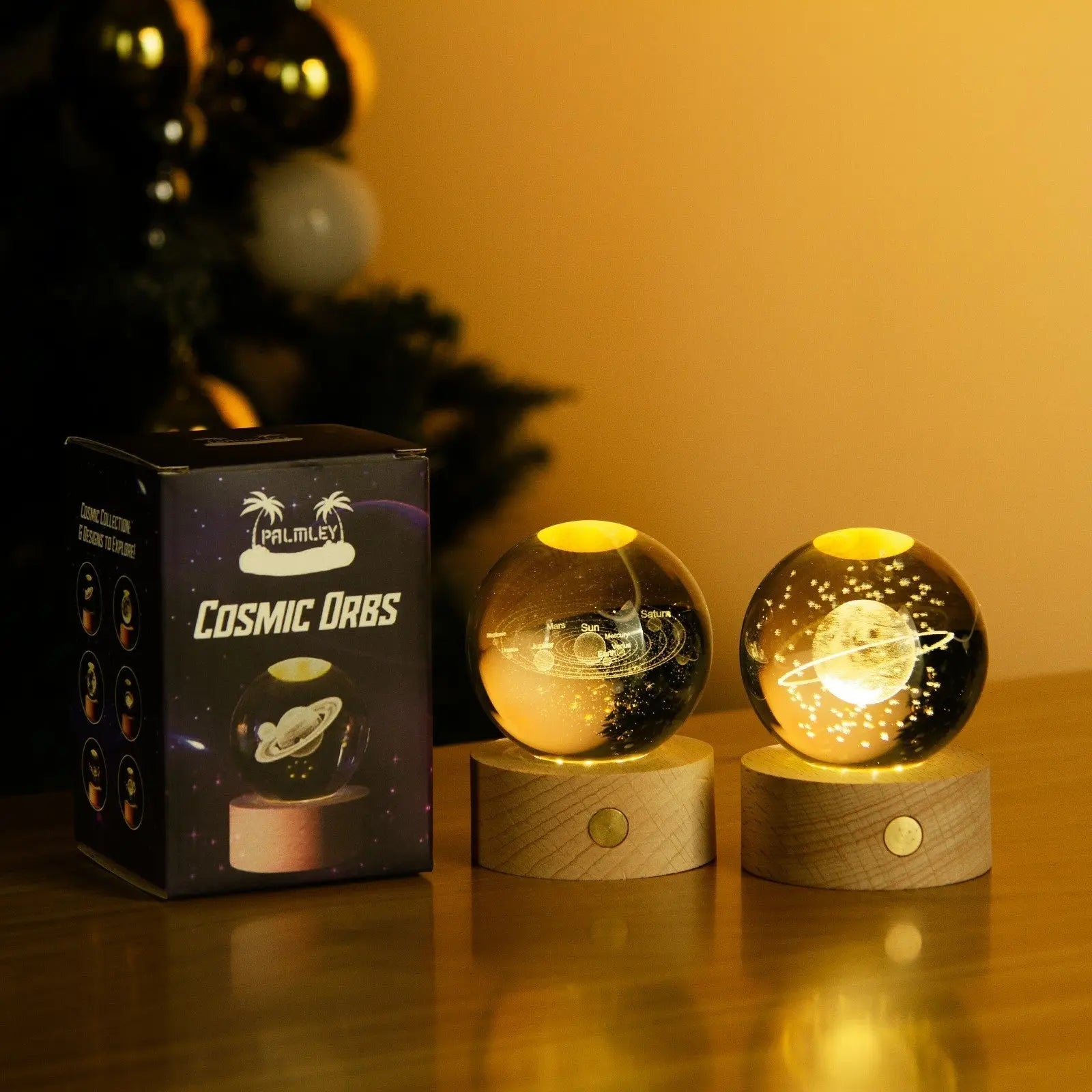 Galaxy Luminous Crystal Ball Desk Lamp | Mesmerizing LED Night Light for Home & Office