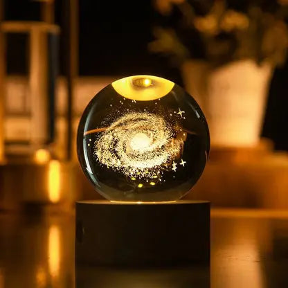 Galaxy Luminous Crystal Ball Desk Lamp | Mesmerizing LED Night Light for Home & Office